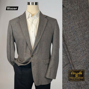 Circle S 42R Gray Blue & Burgundy Tweed Western Cowboy Rodeo Sport Coat Blazer
